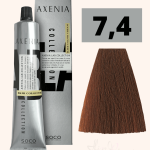 Tinte Axenia Lab 7,4. Rubio Cobrizo. 100 ml.