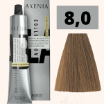 Tinte Axenia Lab 8,0. Rubio Claro. 100 ml.