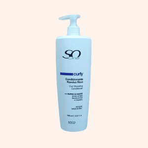 Acondicionador Curly Rizos Perfectos So One 1000 ml. Imagen principal. Acondicionador definidor de rizos para cabello rizado y encrespado. Contiene Manteca de Karité, Almidón de maíz, bayas de Goji y queratina.